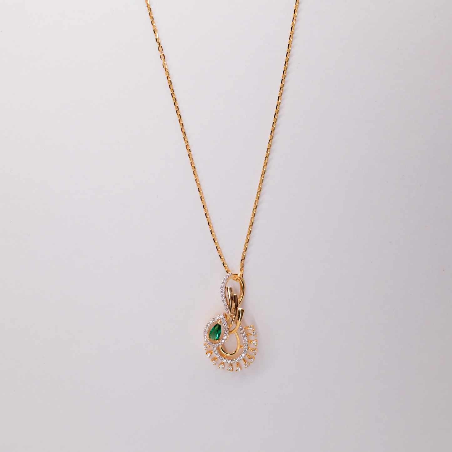 Emerald Swirl Necklace