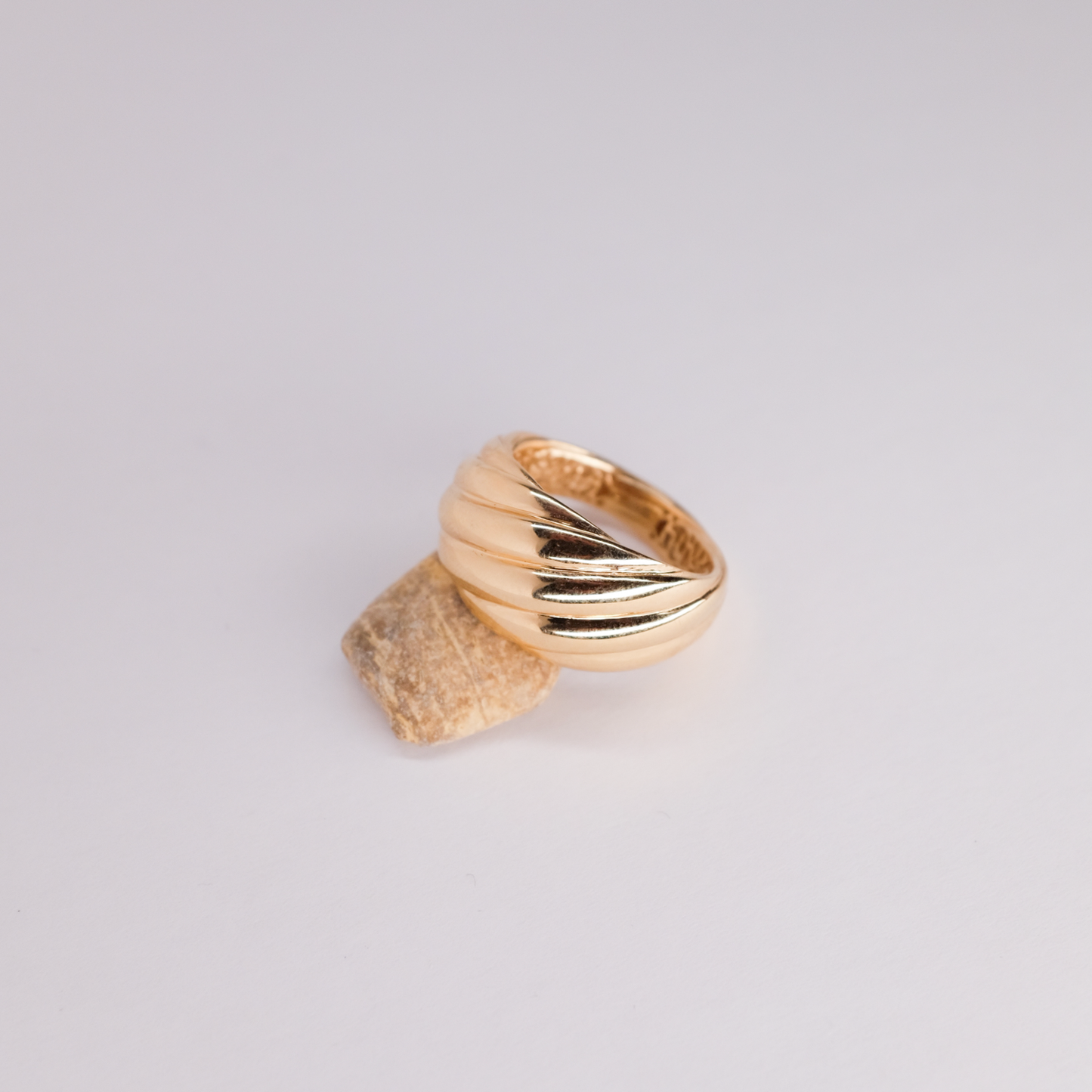 Ridged Dome Ring