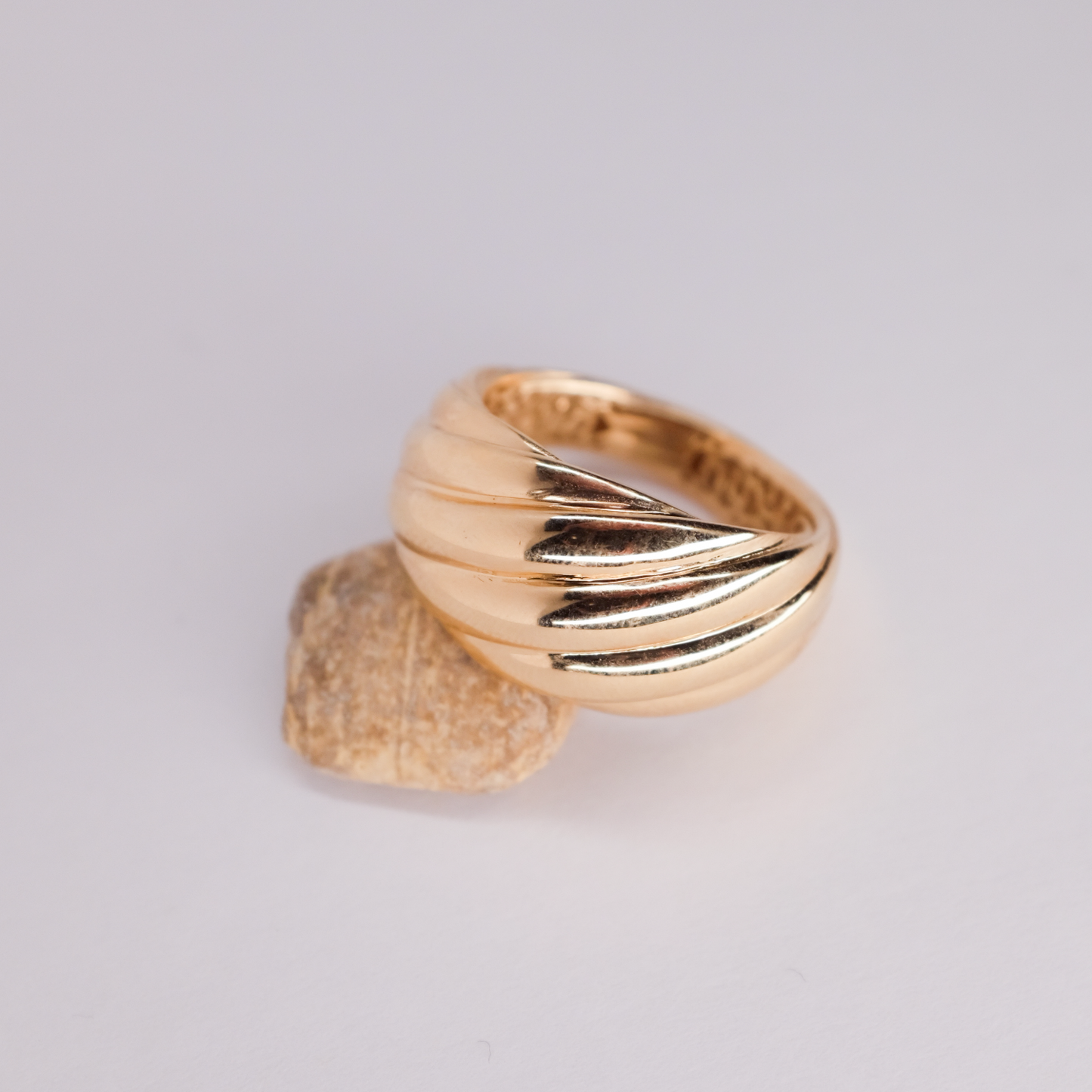 Ridged Dome Ring