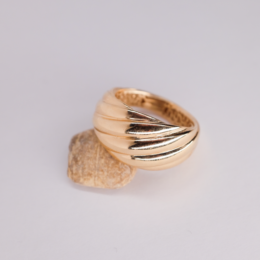 Ridged Dome Ring