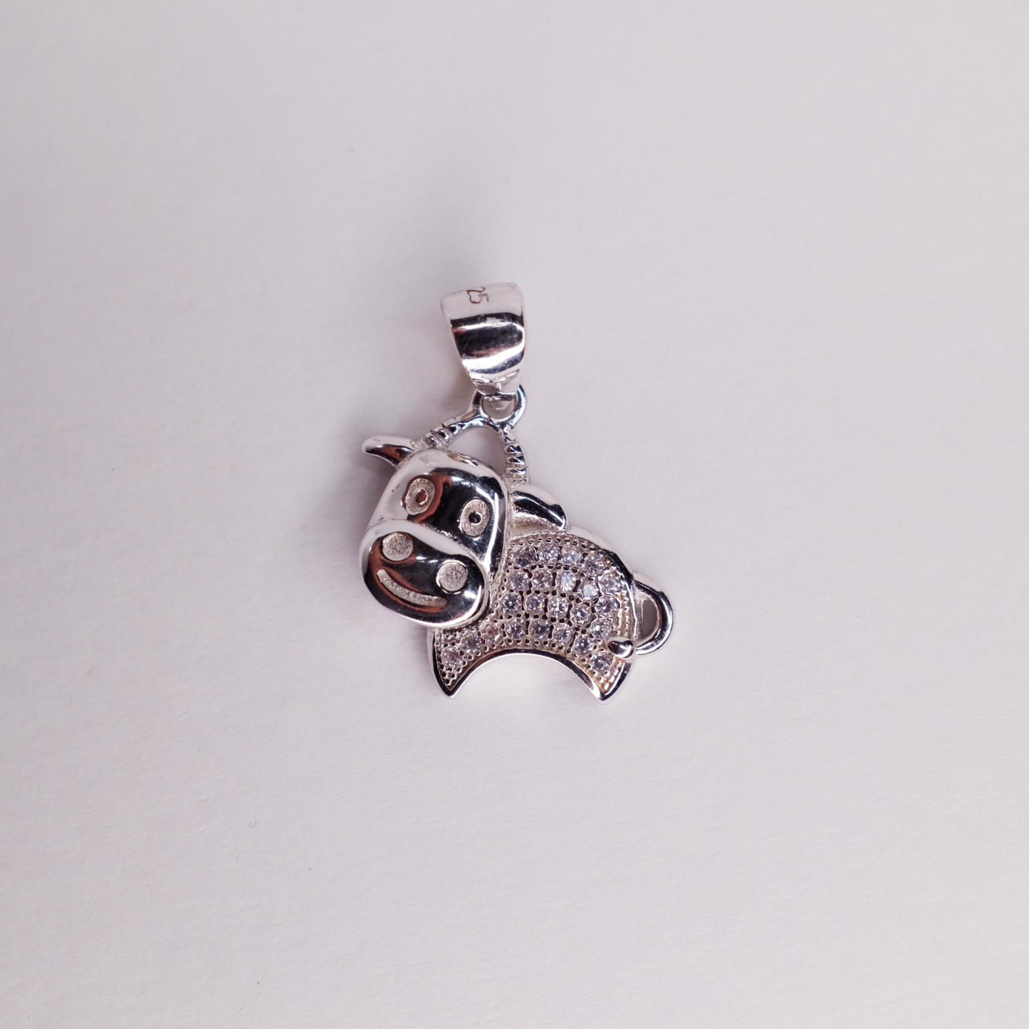 Silver Cow Pendant