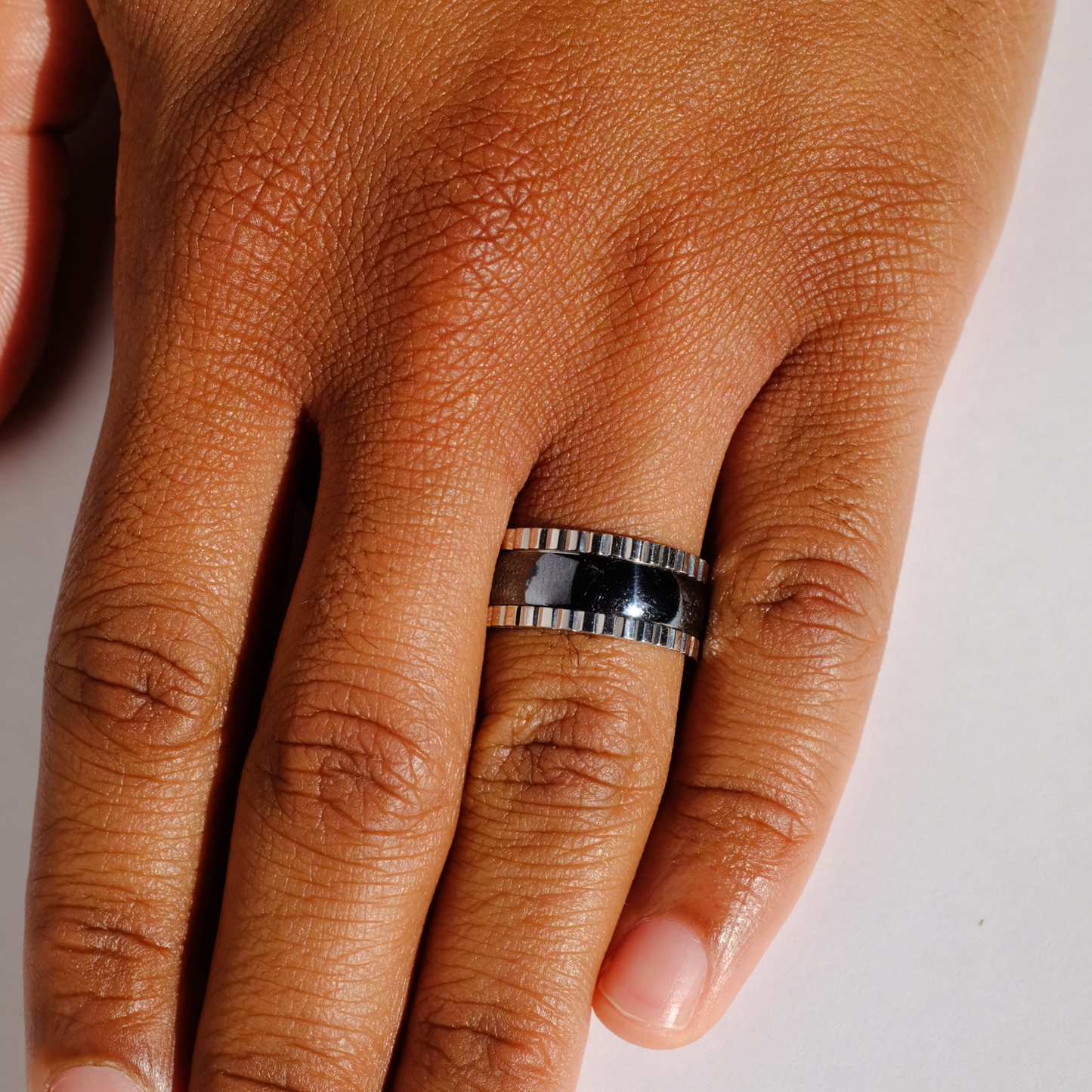 Obsidian Band Ring