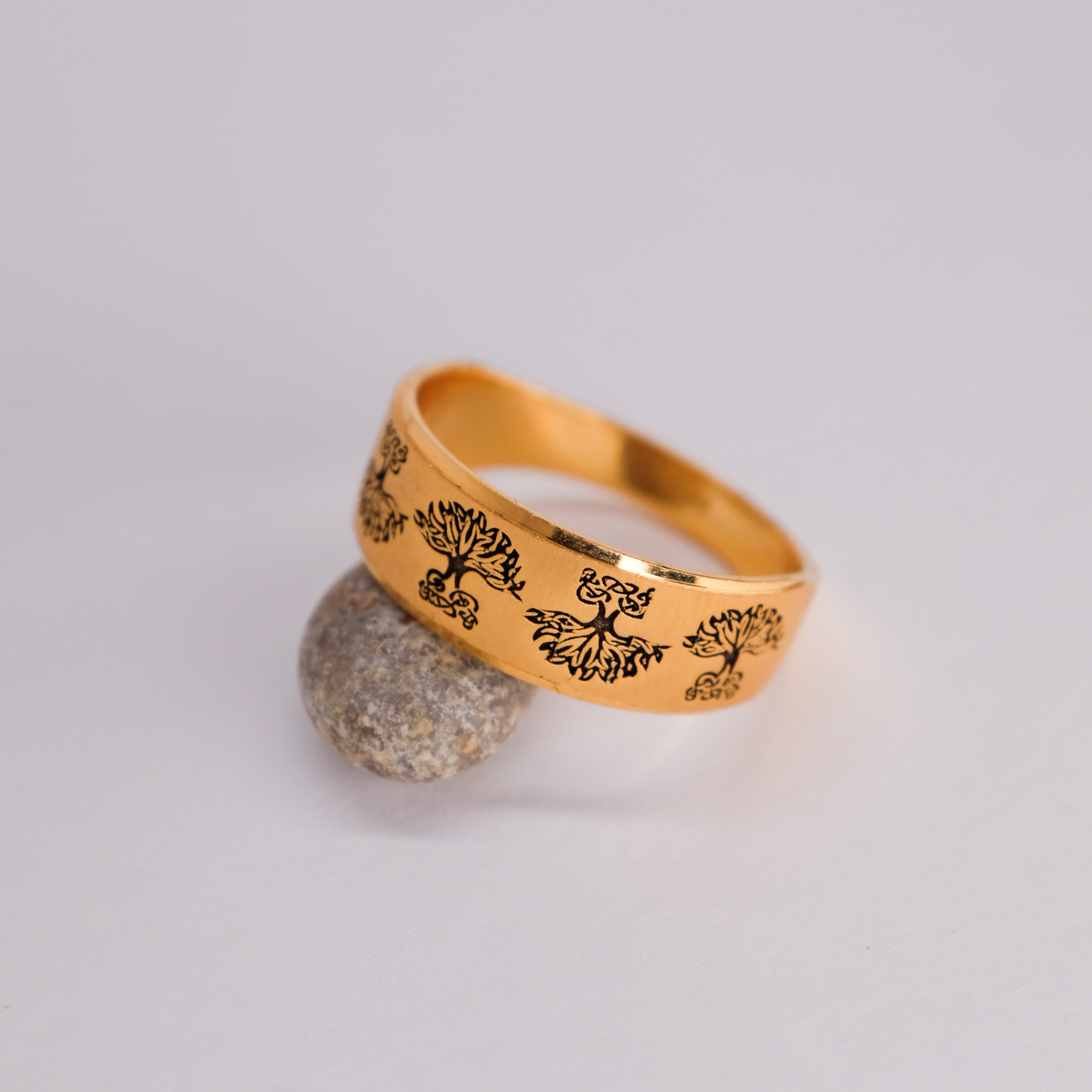 Floral Engraved Band