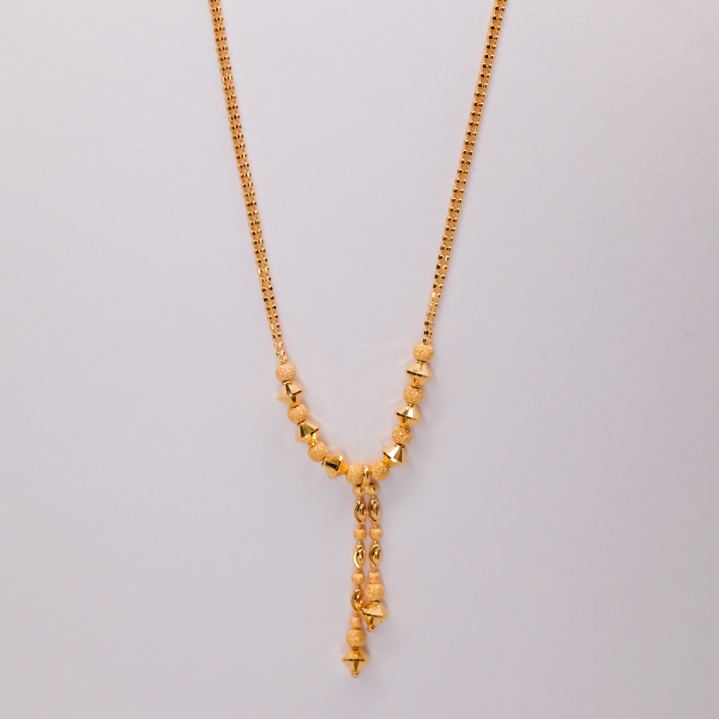 Golden Drop Bead Necklace