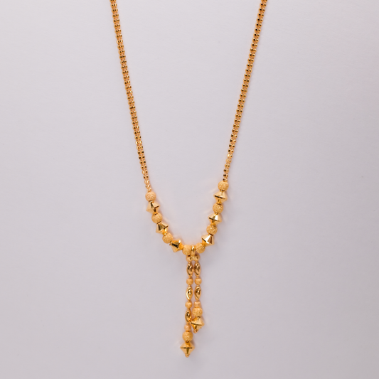 Golden Drop Bead Necklace