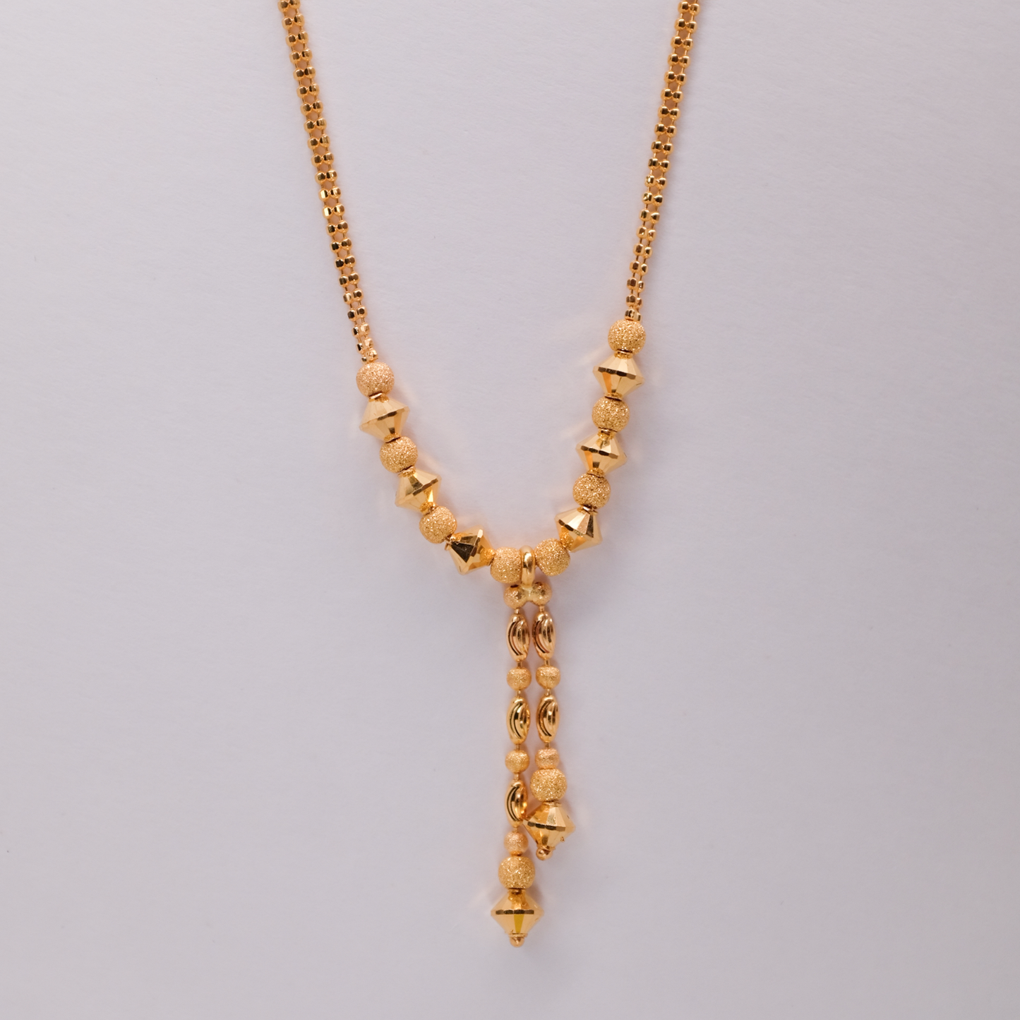 Golden Drop Bead Necklace