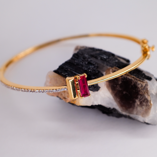 Ruby Accent Bangle