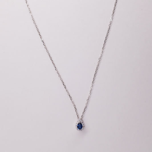 Sapphire Teardrop Necklace