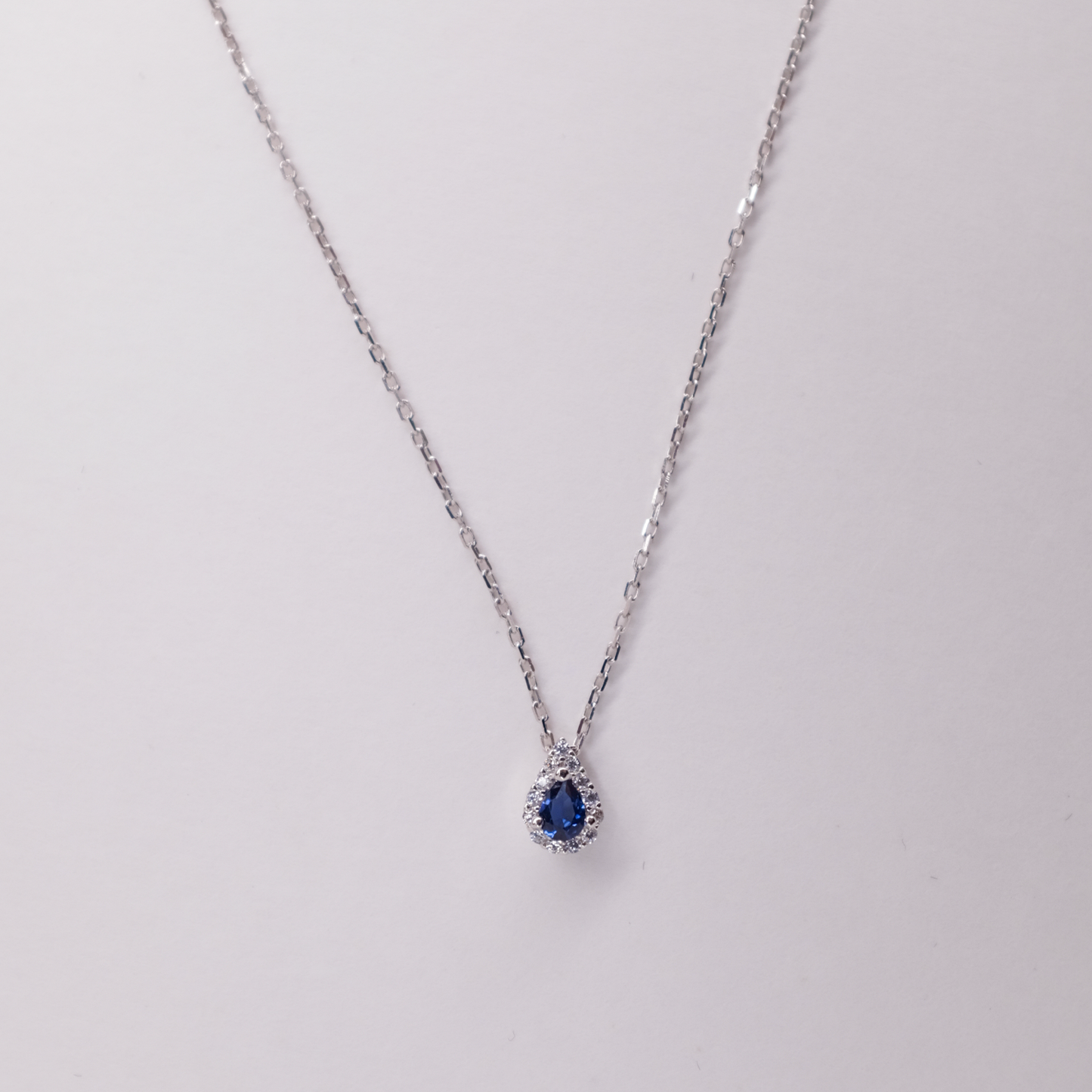 Sapphire Teardrop Necklace