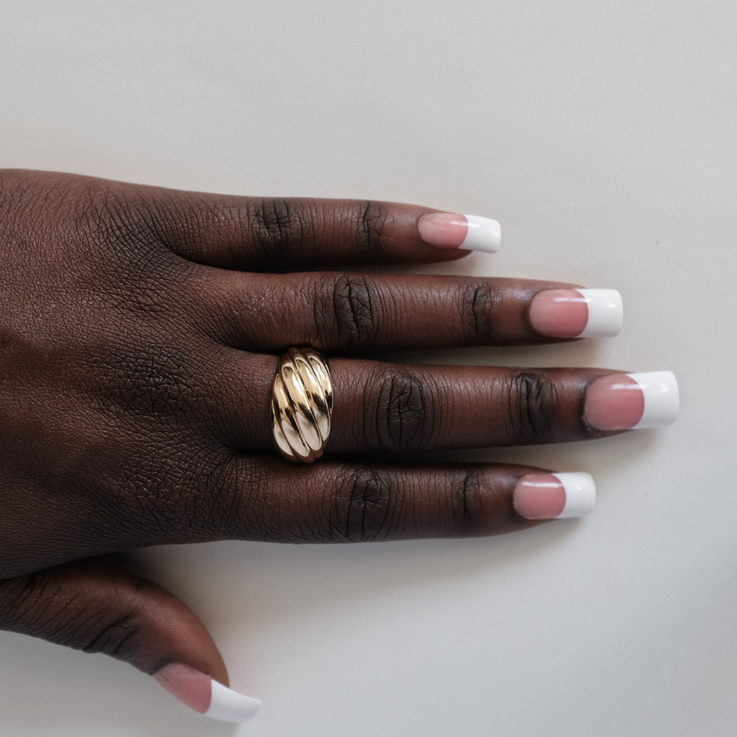 Ridged Dome Ring