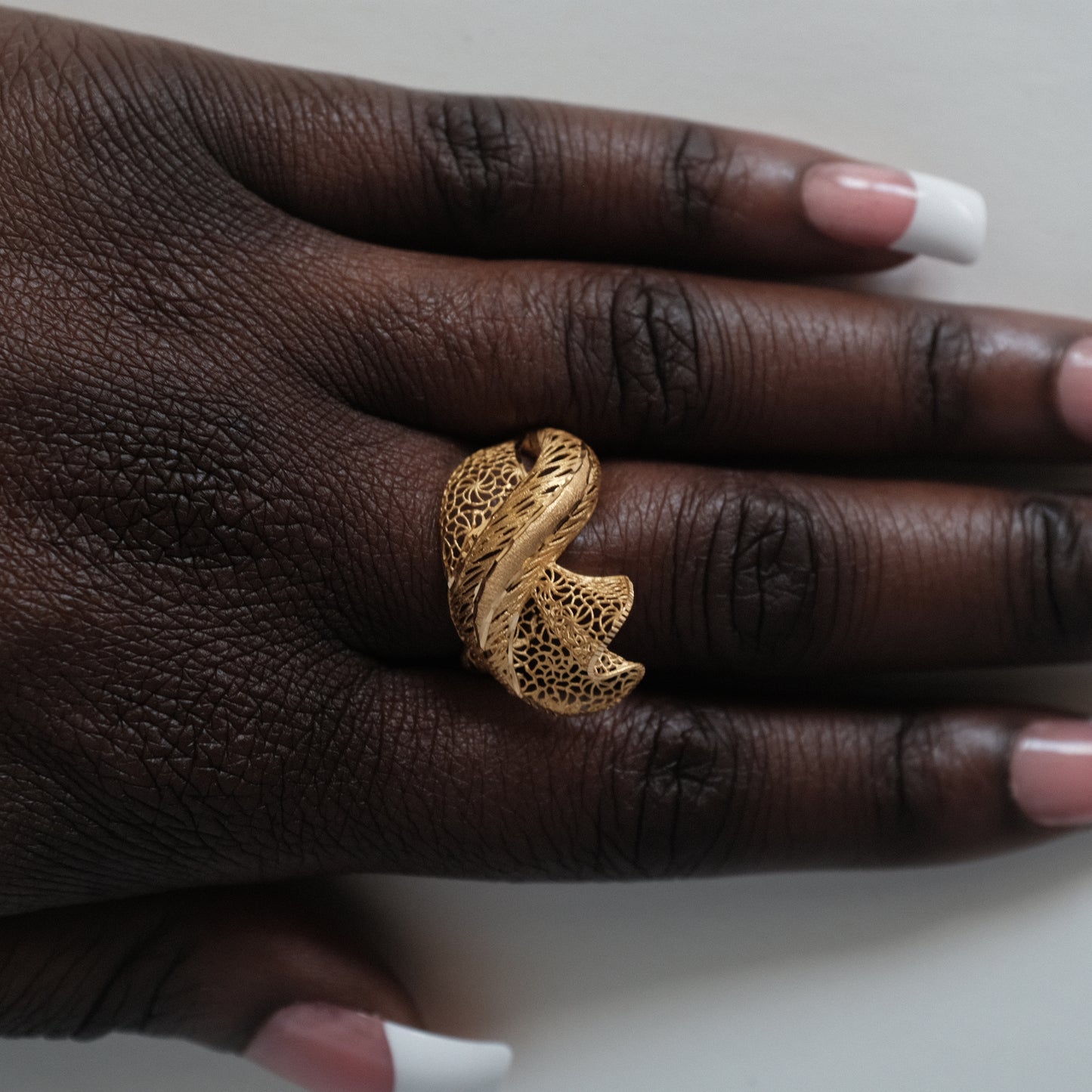 Gilded Filigree Ring