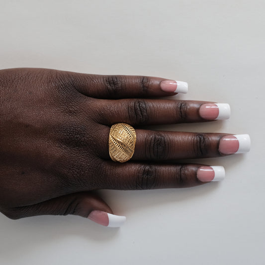 Textured Dome Ring