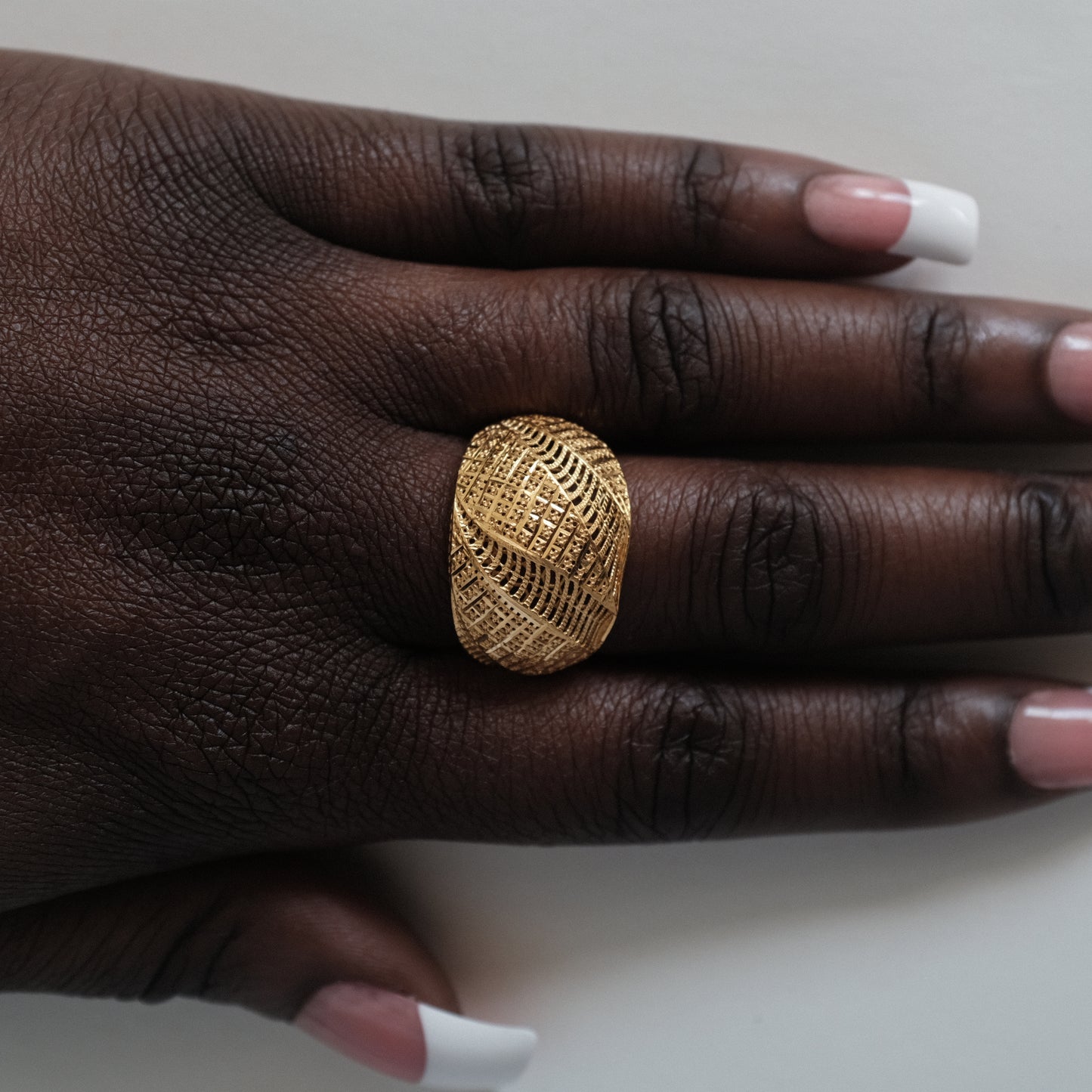 Textured Dome Ring