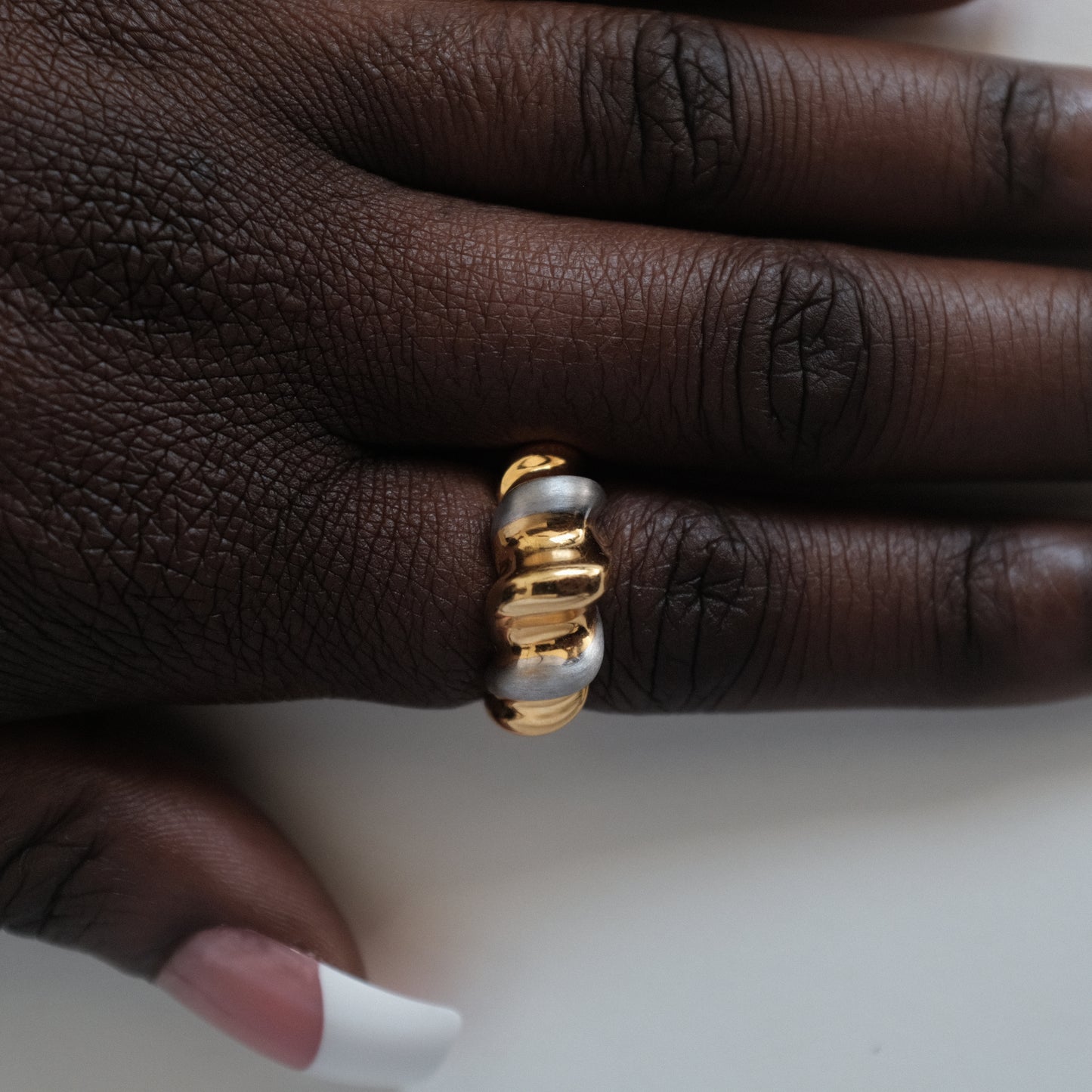 Braided Two-Tone Ring