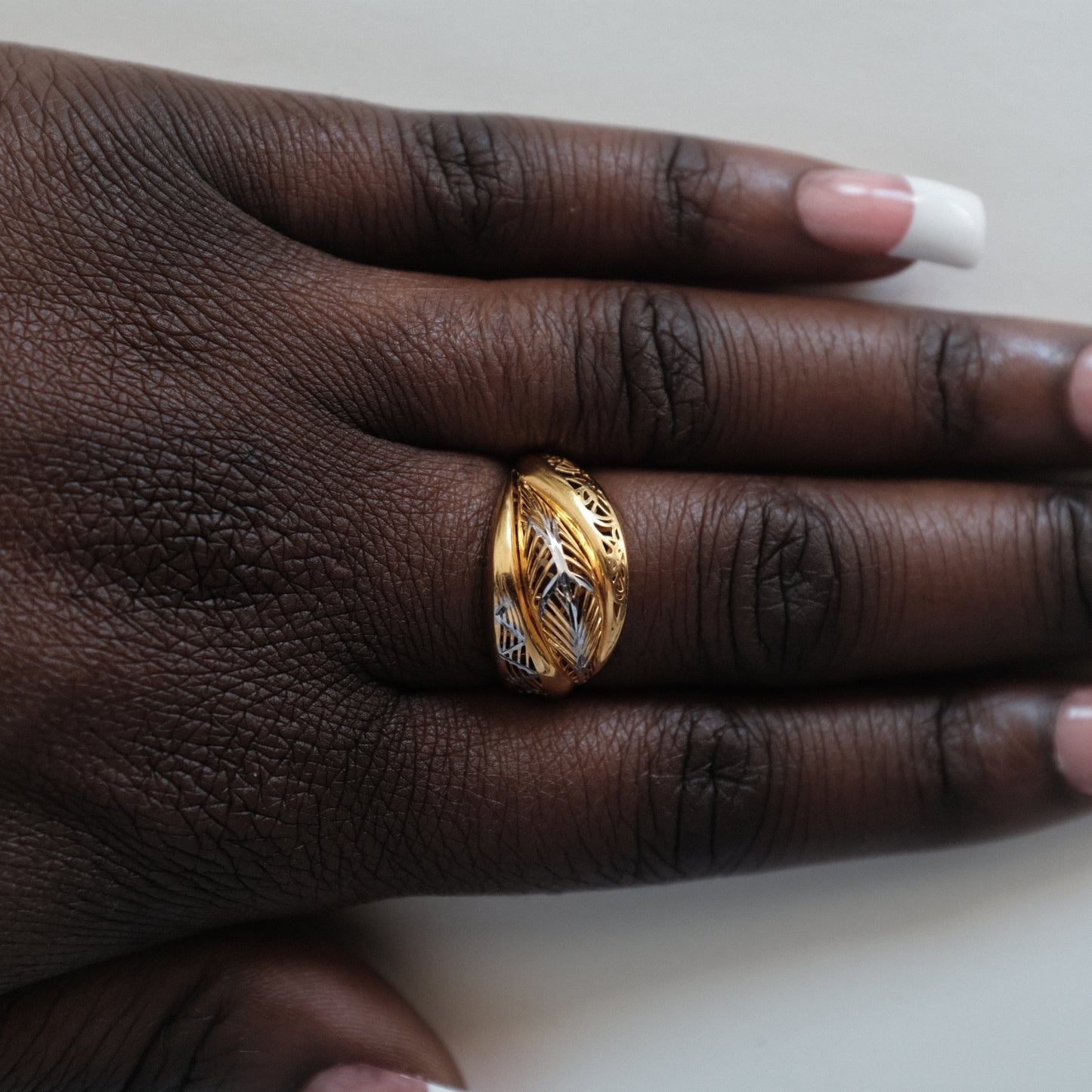 Two-Tone Mirage Ring