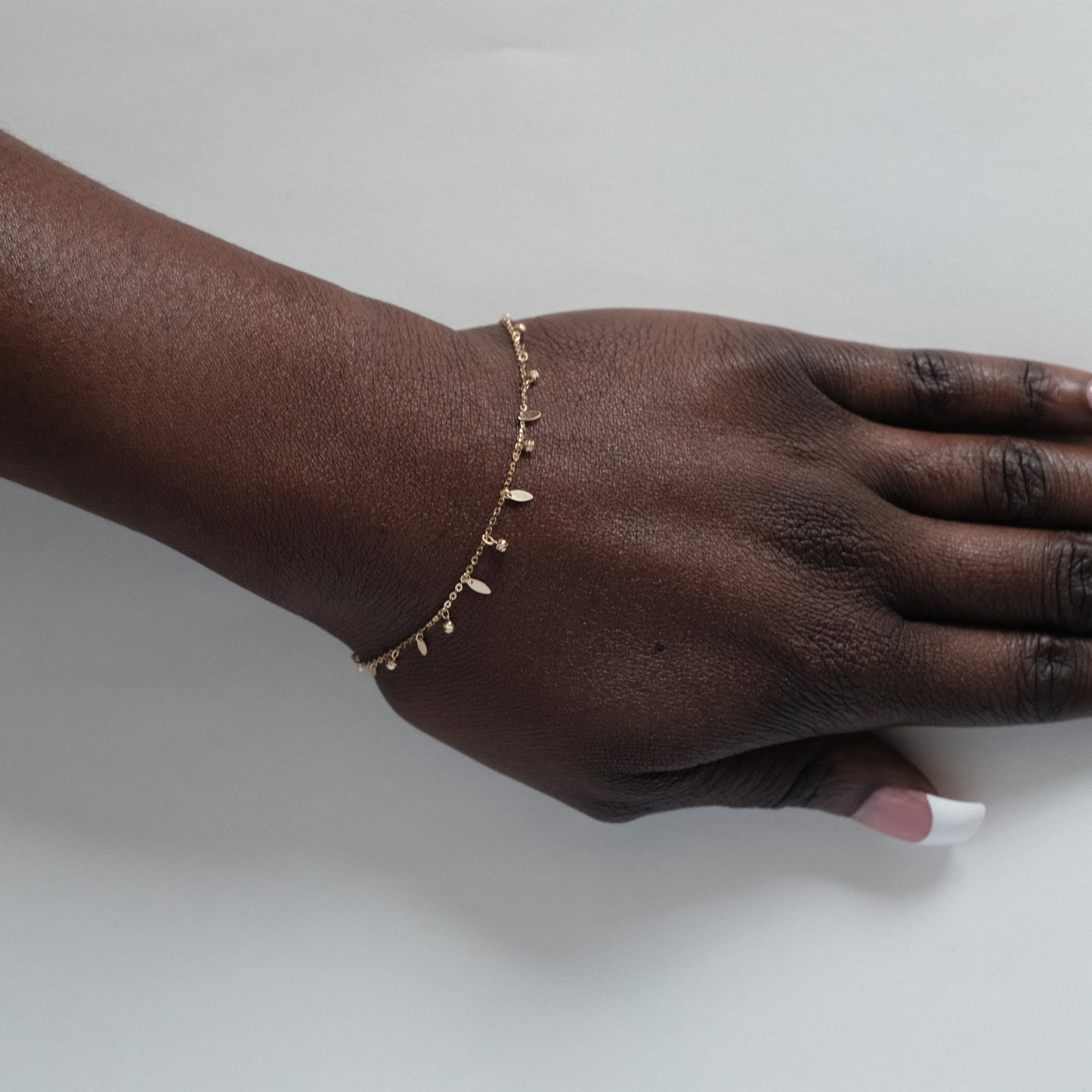 Leaf and Bead Bracelet