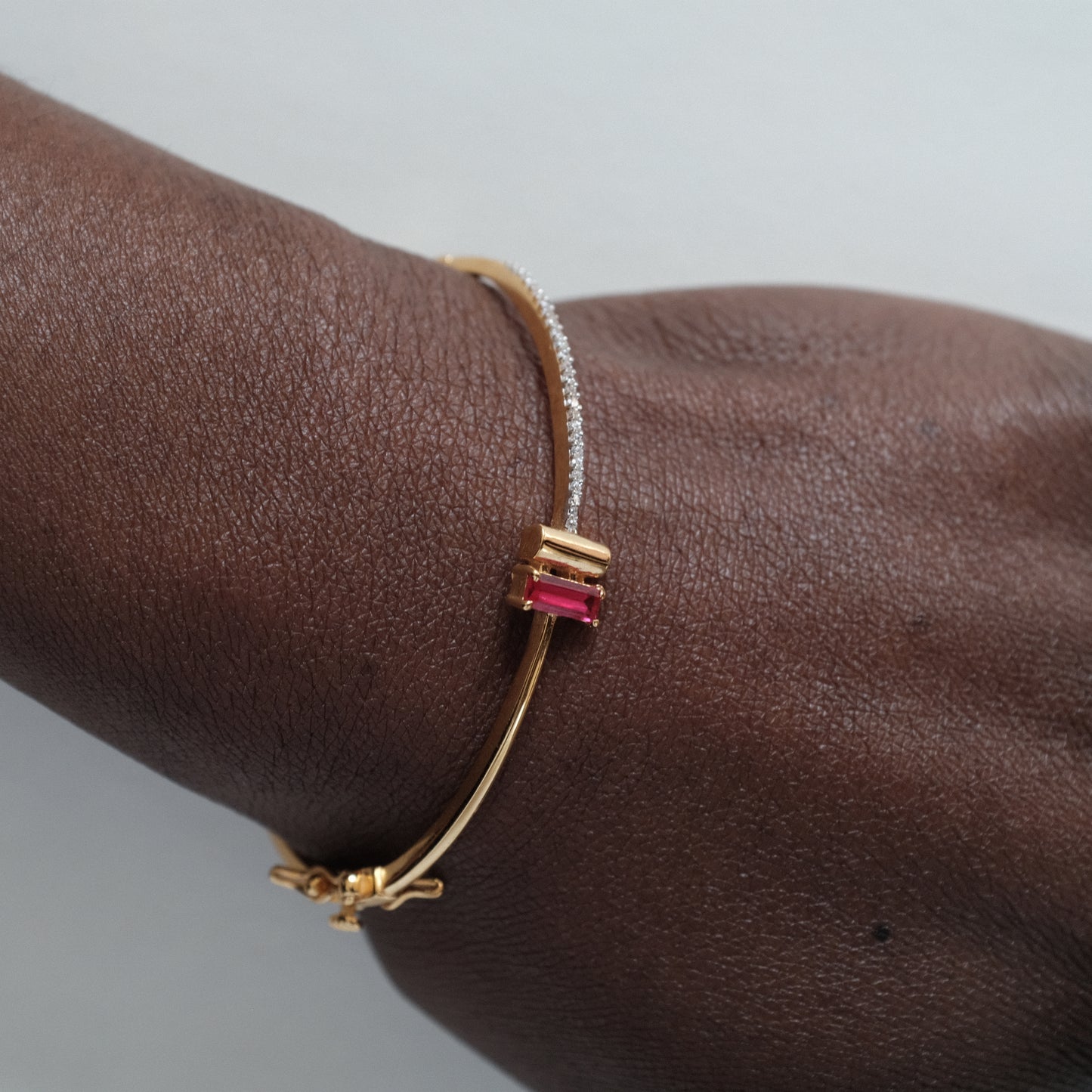 Ruby Accent Bangle